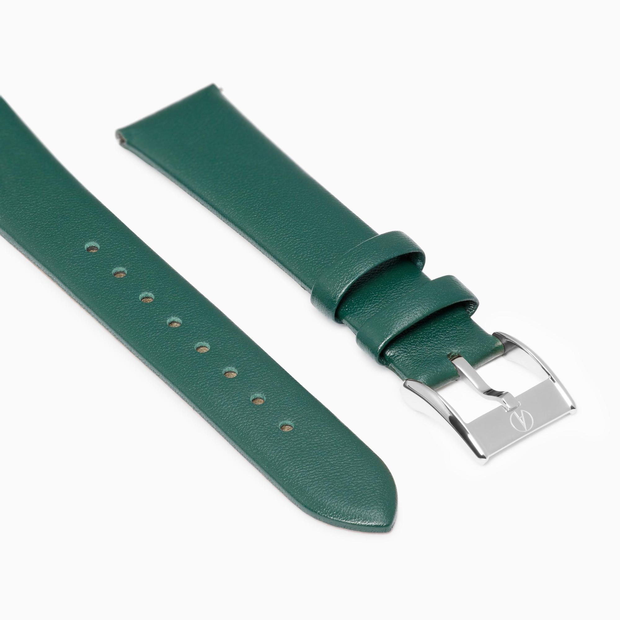 Accurist Rectangle Ladies Green Leather 19mm Strap
